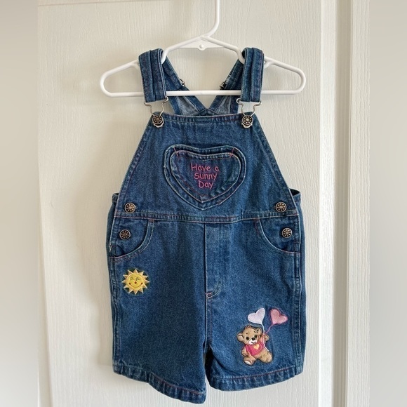 Kindergear Toddler Denim Short Overalls 24M… - Picture 1 of 7